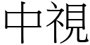 中視 (宋體矢量字庫)