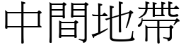 中间地带 (宋体矢量字库)