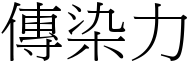 传染力 (宋体矢量字库)