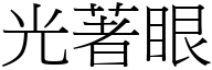 光著眼 (宋体矢量字库)