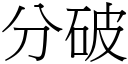 分破 (宋體矢量字庫)