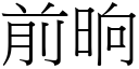 前晌 (宋体矢量字库)