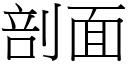 剖面 (宋體矢量字庫)