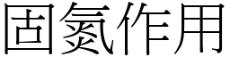 固氮作用 (宋體矢量字庫)