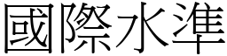 國際水準 (宋體矢量字庫)