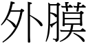 外膜 (宋体矢量字库)