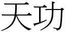 天功 (宋體矢量字庫)