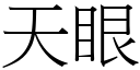 天眼 (宋体矢量字库)