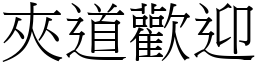 夹道欢迎 (宋体矢量字库)