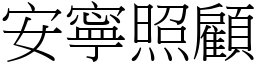 安寧照顾 (宋体矢量字库)