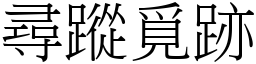 寻踪觅跡 (宋体矢量字库)