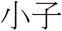 小子 (宋体矢量字库)