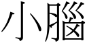 小脑 (宋体矢量字库)