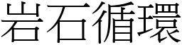 岩石循環 (宋體矢量字庫)