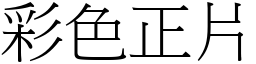 彩色正片 (宋體矢量字庫)