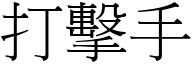 打击手 (宋体矢量字库)