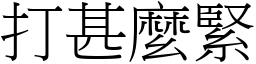 打甚麼緊 (宋體矢量字庫)