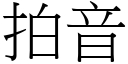 拍音 (宋體矢量字庫)