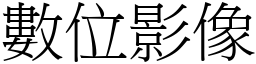 数位影像 (宋体矢量字库)