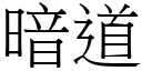 暗道 (宋體矢量字庫)