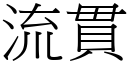 流贯 (宋体矢量字库)