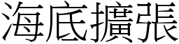 海底扩张 (宋体矢量字库)