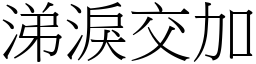 涕淚交加 (宋體矢量字庫)