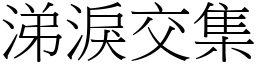 涕淚交集 (宋體矢量字庫)