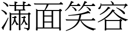 满面笑容 (宋体矢量字库)