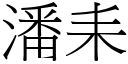 潘耒 (宋体矢量字库)