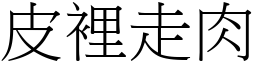 皮裡走肉 (宋體矢量字庫)