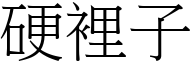 硬里子 (宋体矢量字库)