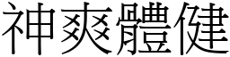 神爽体健 (宋体矢量字库)