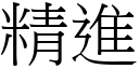 精進 (宋體矢量字庫)