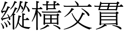 纵横交贯 (宋体矢量字库)