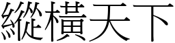 縱橫天下 (宋體矢量字庫)