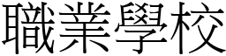 職業學校 (宋體矢量字庫)