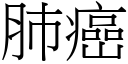 肺癌 (宋體矢量字庫)