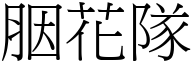 胭花队 (宋体矢量字库)