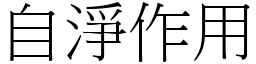 自净作用 (宋体矢量字库)