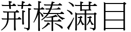 荆榛满目 (宋体矢量字库)