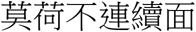 莫荷不连续面 (宋体矢量字库)