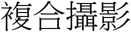 複合攝影 (宋體矢量字庫)