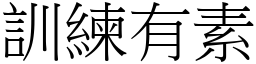 训练有素 (宋体矢量字库)