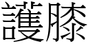 护膝 (宋体矢量字库)