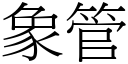 象管 (宋體矢量字庫)