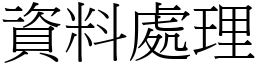 資料處理 (宋體矢量字庫)