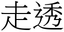 走透 (宋體矢量字庫)