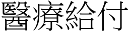 醫療給付 (宋體矢量字庫)