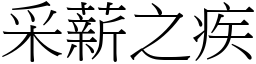 采薪之疾 (宋體矢量字庫)